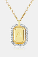 BEAUTIFUL I AM Zircon Decor Constellation Jewelry Pendant Necklace