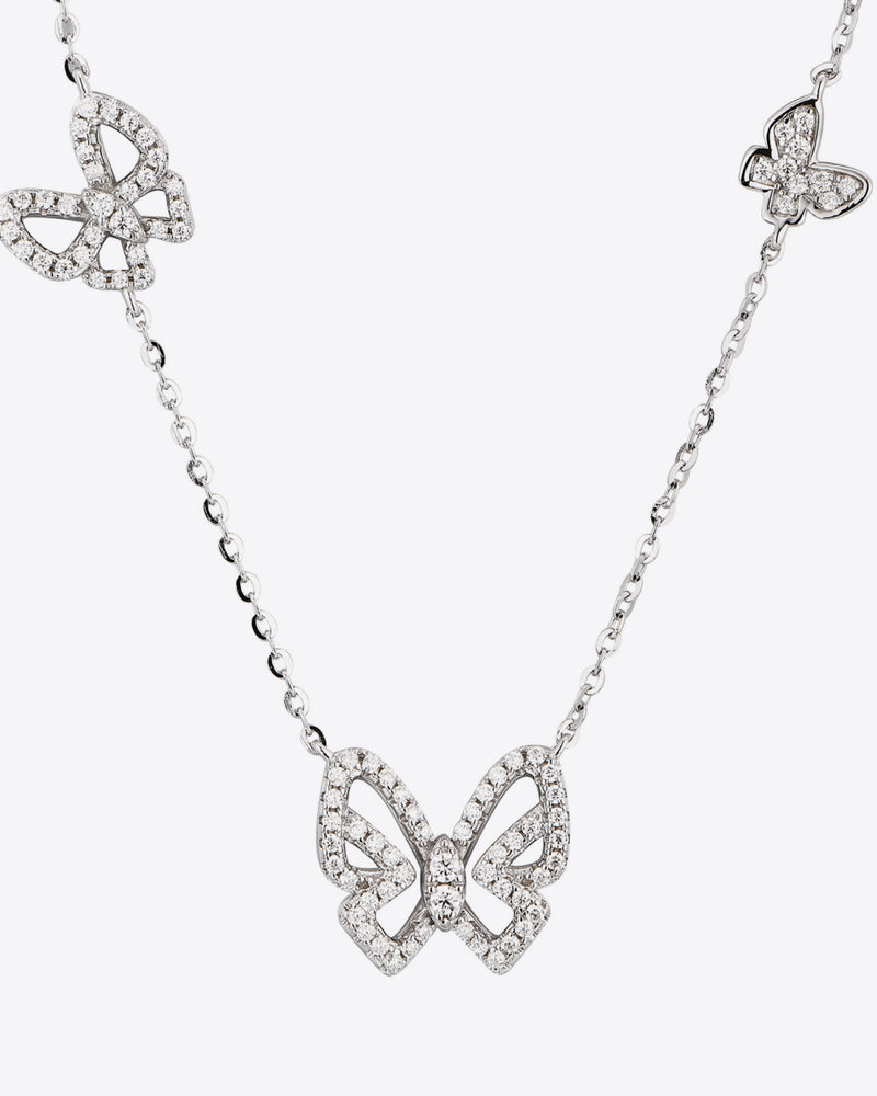 BEAUTIFUL I AM Moissanite Butterfly Shape Jewelry Necklace