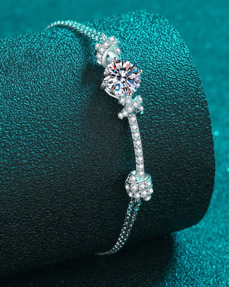 BEAUTIFUL I AM 2 Carat Moissanite Jewelry 925 Sterling Silver Bracelet