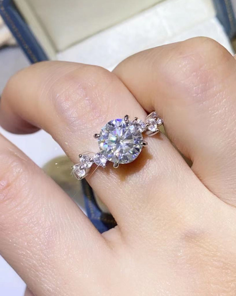 BEAUTIFUL I AM 2 Carat Moissanite 925 Jewelry  Sterling Silver Ring