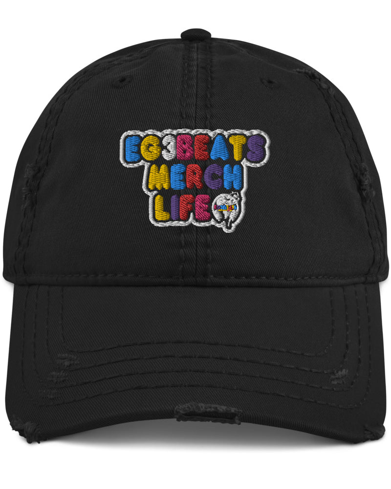 EG3BEATS MERCH LIFE Distressed Dad Hat