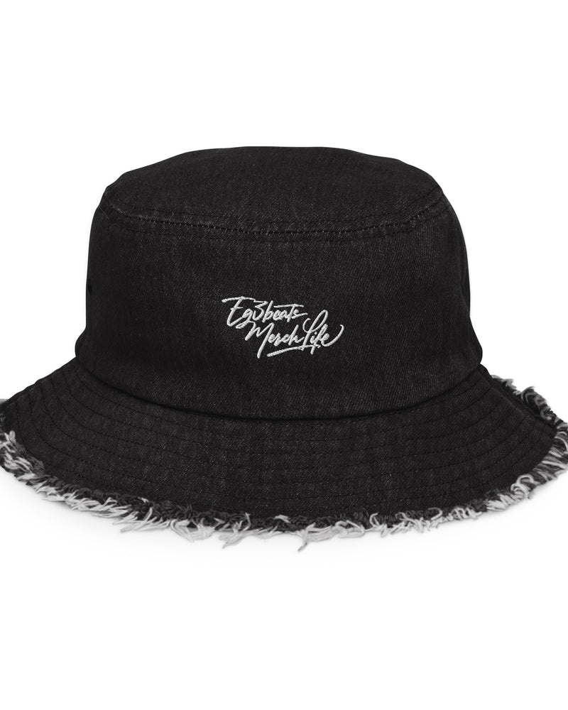 EG3BEATS MERCH LIFE Distressed Denim Bucket Hat