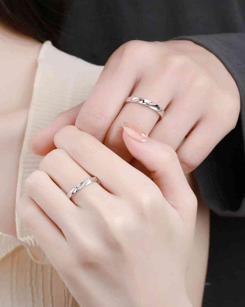 BEAUTIFUL I AM Minimalist 925 Sterling Silver Jewelry Rhodium-Plated Ring