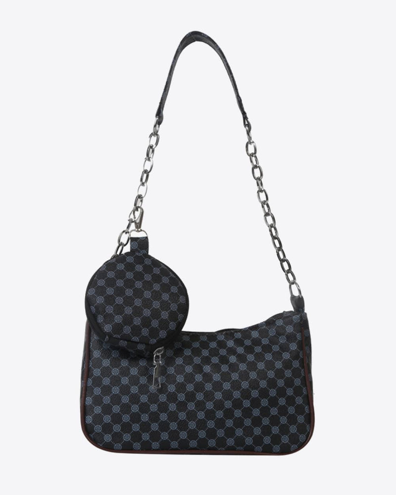 BEAUTIFUL I AM Printed Shoulder Bag and Round Wallet