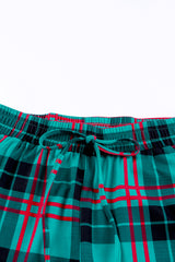 BEAUTIFUL I AM Plaid Long Sleeve Top and Pants Sleep Wear Lounge Set