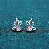 BEAUTIFUL I AM 1 Carat Moissanite Jewelry Butterfly Shape Earrings