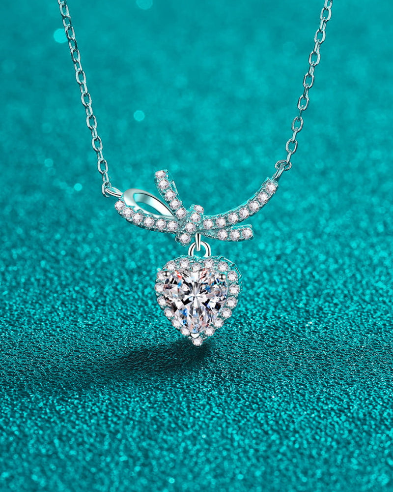 BEAUTIFUL I AM 1 Carat Moissanite Jewelry Heart Pendant Necklace