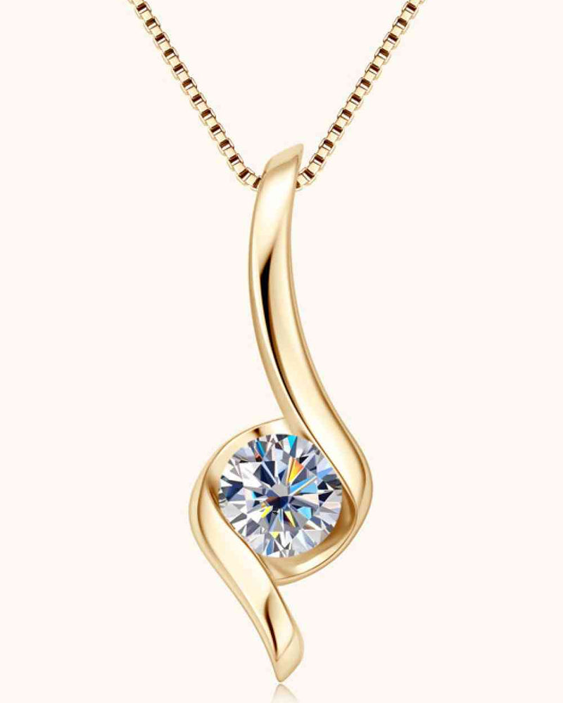 BEAUTIFUL I AM 1 Carat Moissanite Jewelry 925 Sterling Silver Necklace