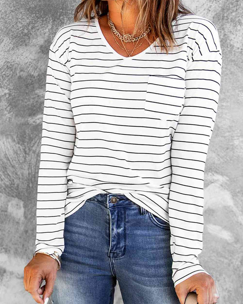 BEAUTIFUL I AM Striped Long Sleeve T-Shirt
