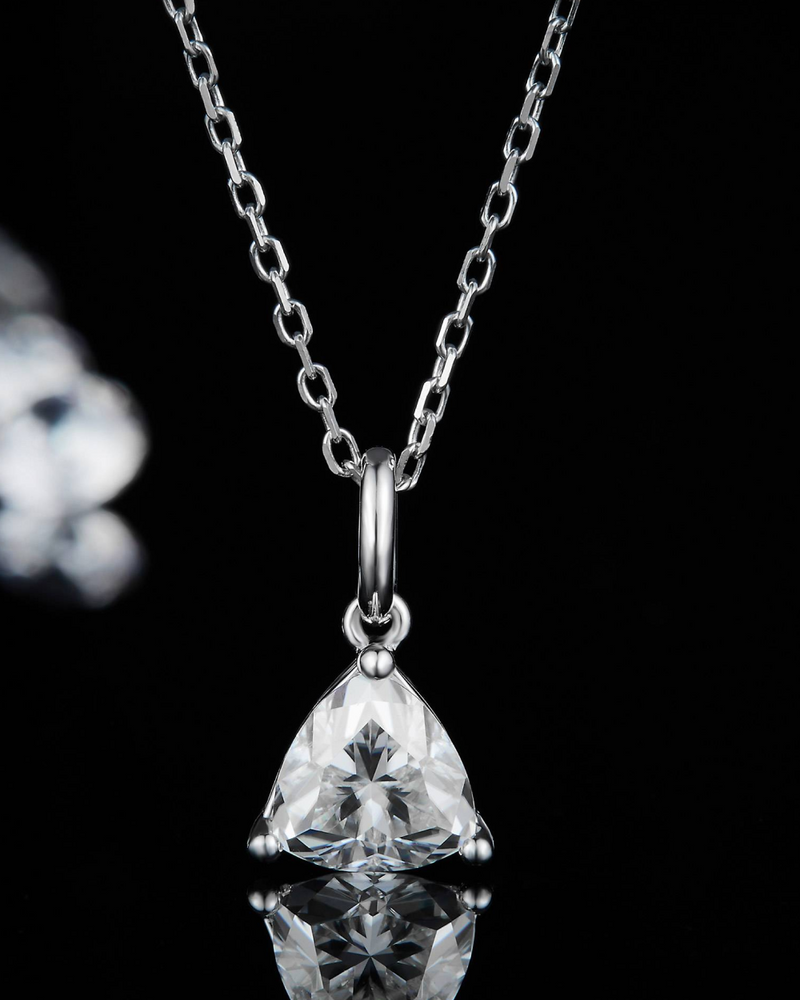 BEAUTIFUL I AM 1 Carat Moissanite Jewelry Pendant 925 Sterling Silver Necklace