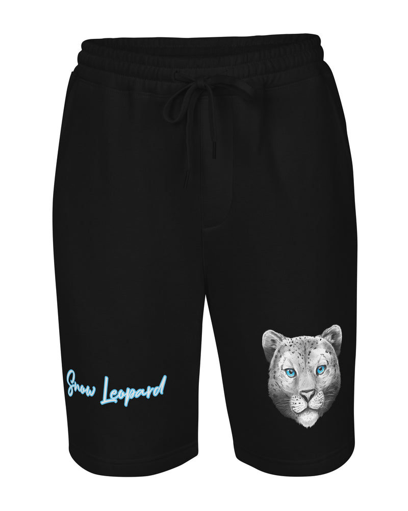 ETERNAL DIVINE APPAREL SNOW LEOPARD Men's Fleece Shorts