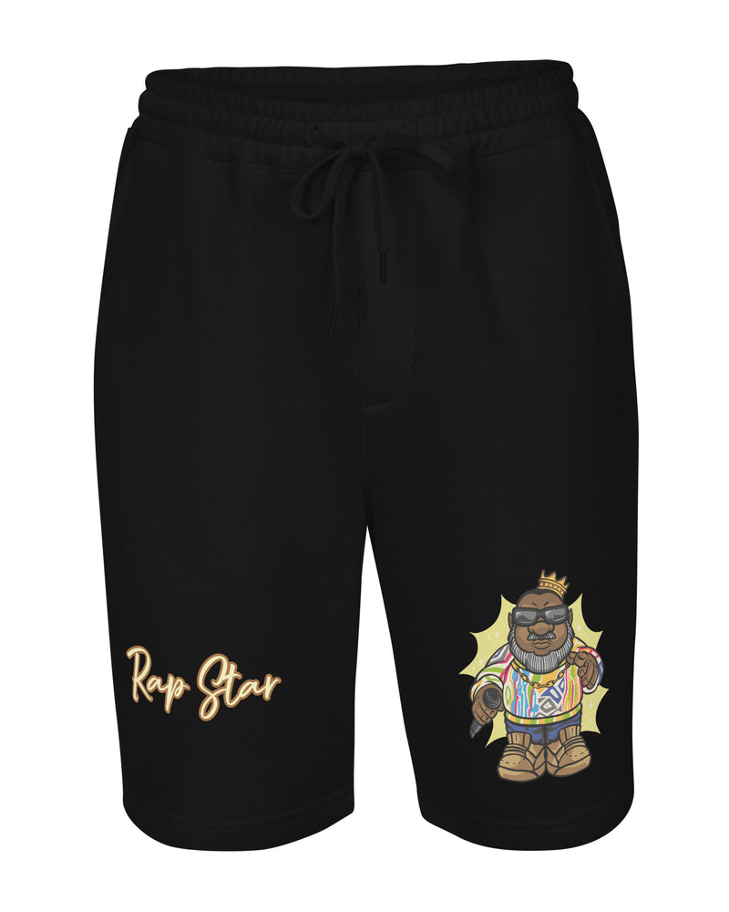 EG3BEATS CARTOON RAP STAR Men's Fleece Shorts