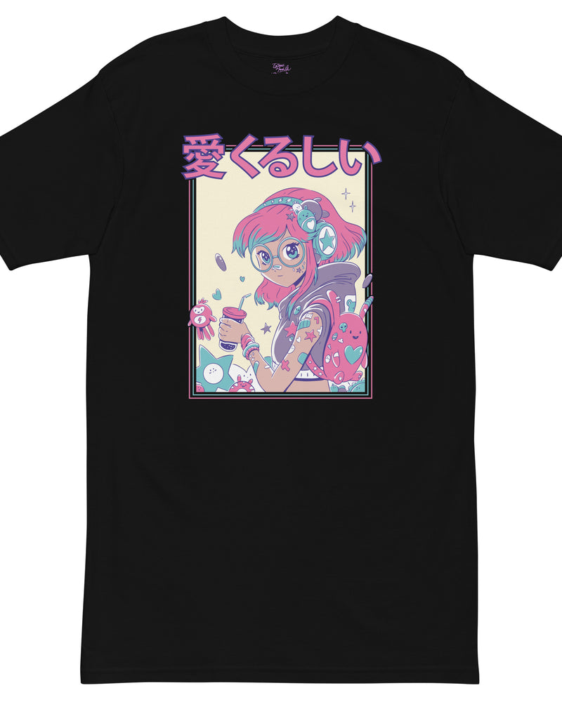 EG3BEATS HAPPY GIRL Men’s Premium Heavyweight T-Shirt
