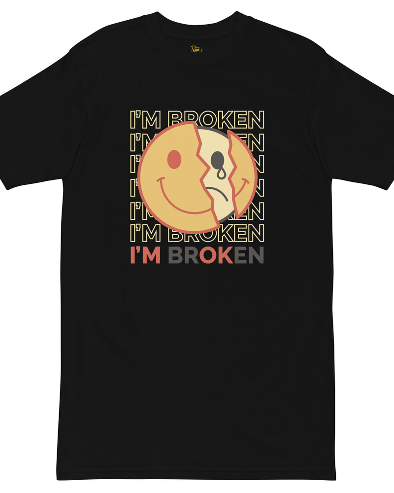 EG3BEATS I'M BROKEN Men’s Premium Heavyweight T-Shirt