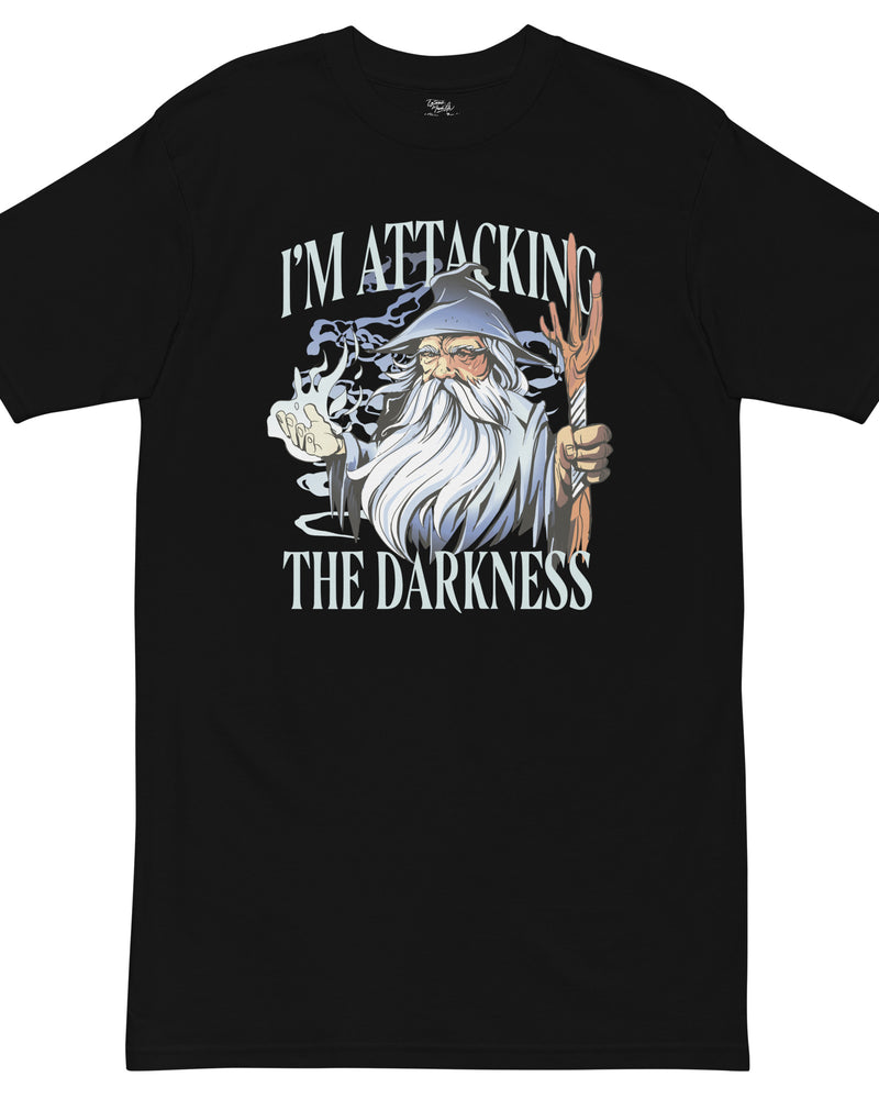ETERNAL DIVINE APPAREL ATTACKING THE DARKNESS Men’s Premium Heavyweight T-Shirt