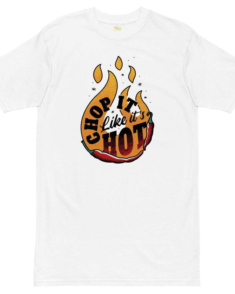 EG3BEATS CHOP IT LIKE IT'S HOT Men’s Premium Heavyweight T-Shirt