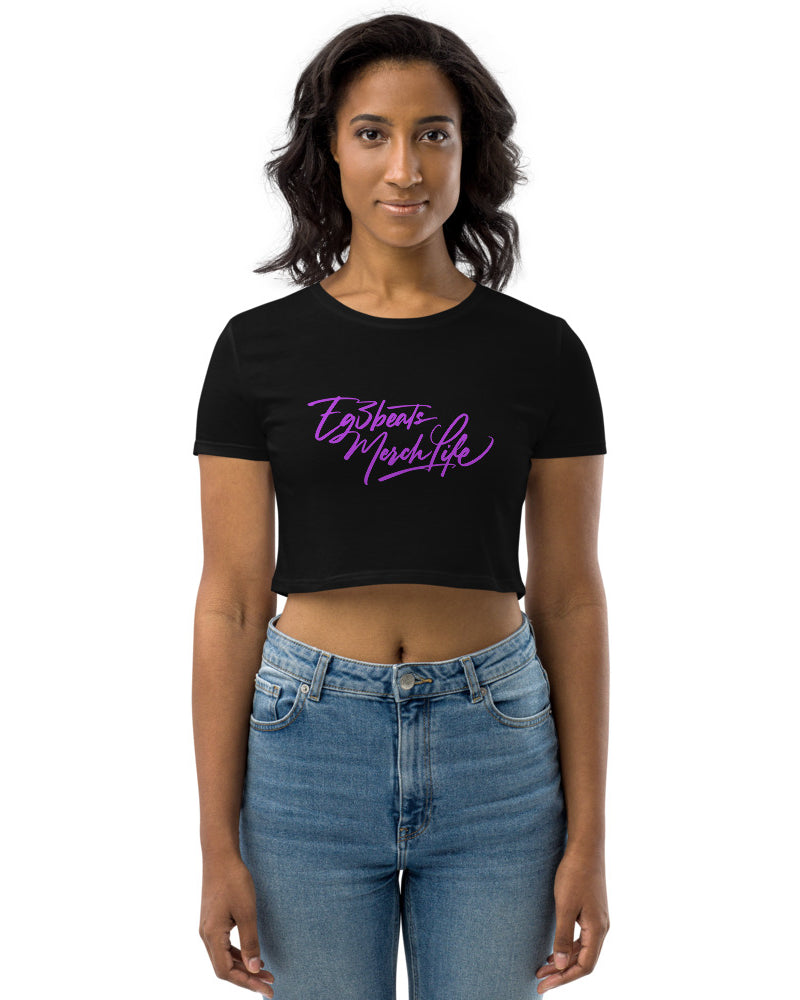 EG3BEATS MERCH LIFE Womens Organic Crop Top