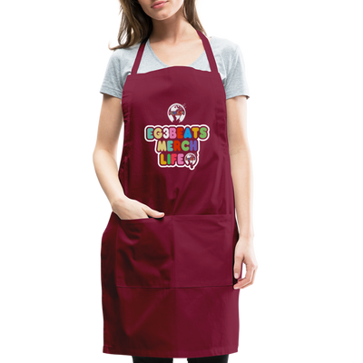 EG3BEATS MERCH LIFE ADJUSTABLE APRON COOK WEAR - burgundy