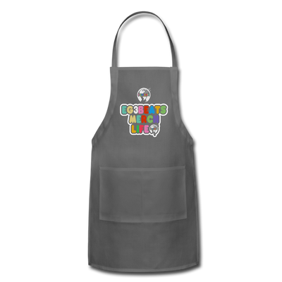 EG3BEATS MERCH LIFE ADJUSTABLE APRON COOK WEAR - charcoal