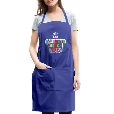 EG3BEATS MERCH LIFE ADJUSTABLE APRON COOK WEAR - royal blue