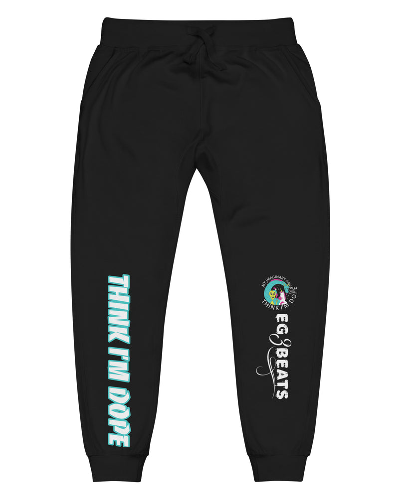 EG3BEATS MY IMAGINARY FRIENDS THINK I'M DOPE Unisex Fleece Sweatpants Joggers