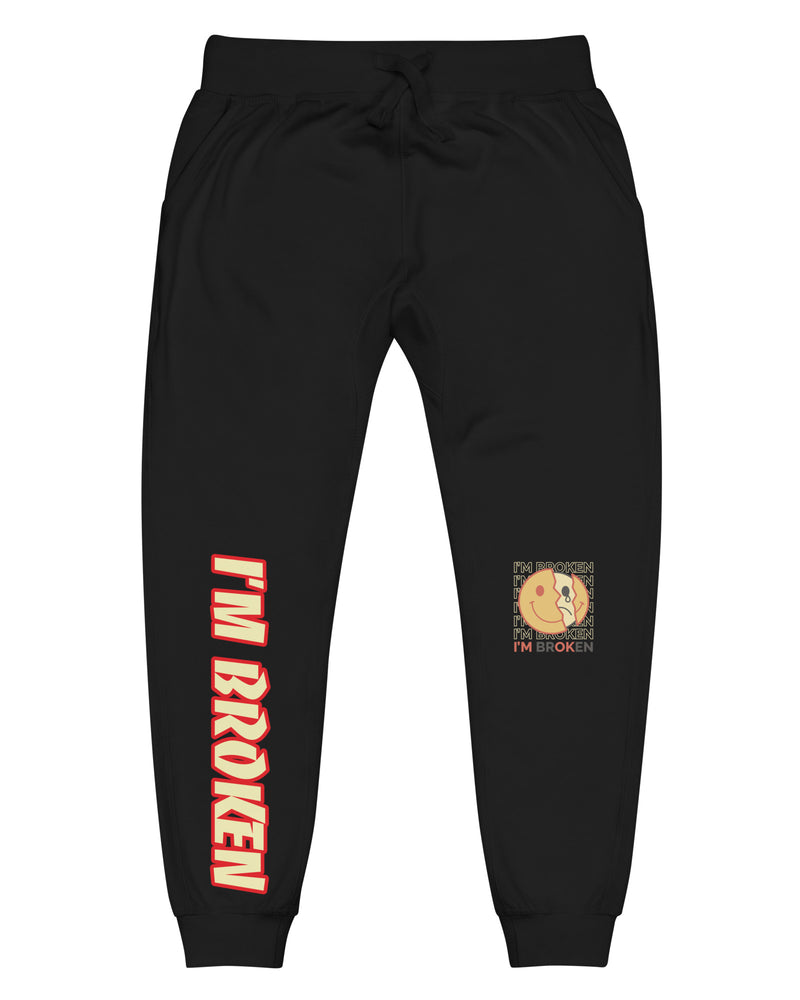 EG3BEATS I'M BROKEN Unisex Fleece Sweatpants Joggers