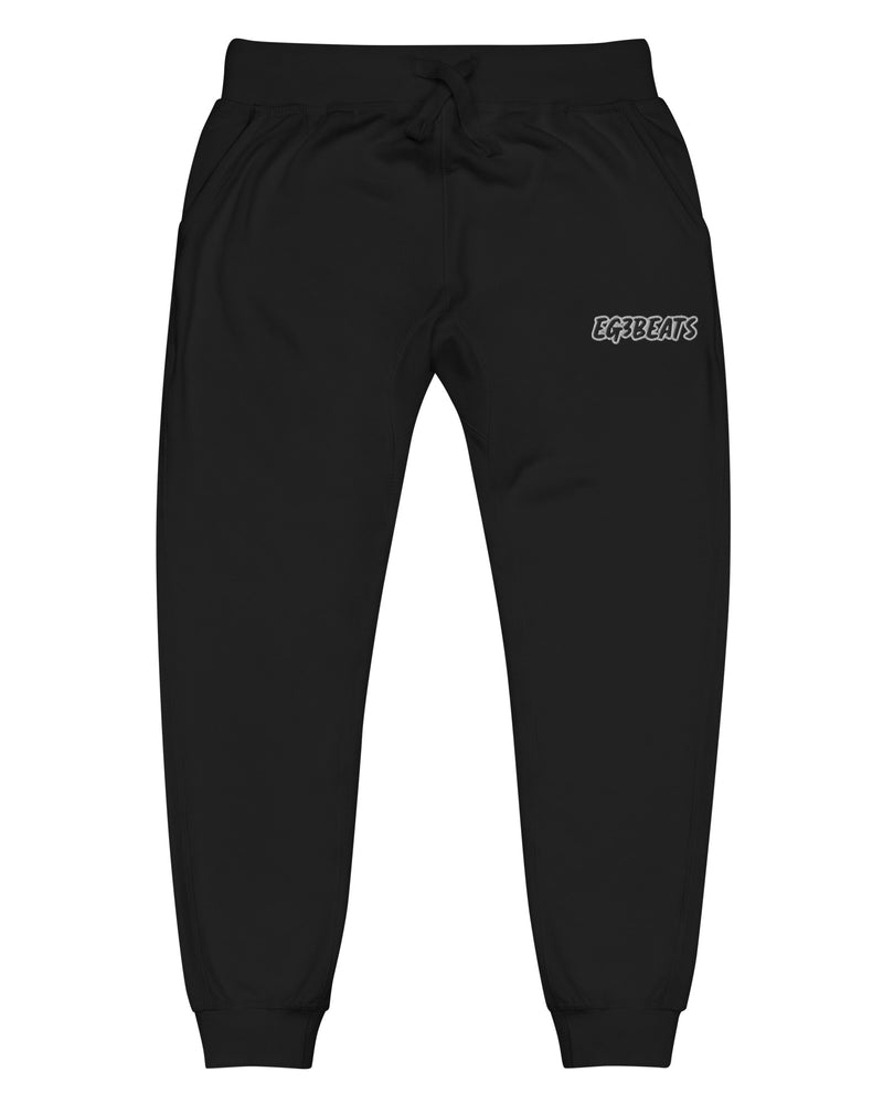 EG3BEATS BLACK Unisex Fleece Sweatpants Joggers