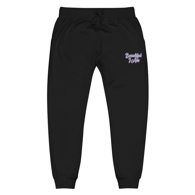 BEAUTIFUL I AM PURPLE Unisex Fleece Sweatpants Joggers
