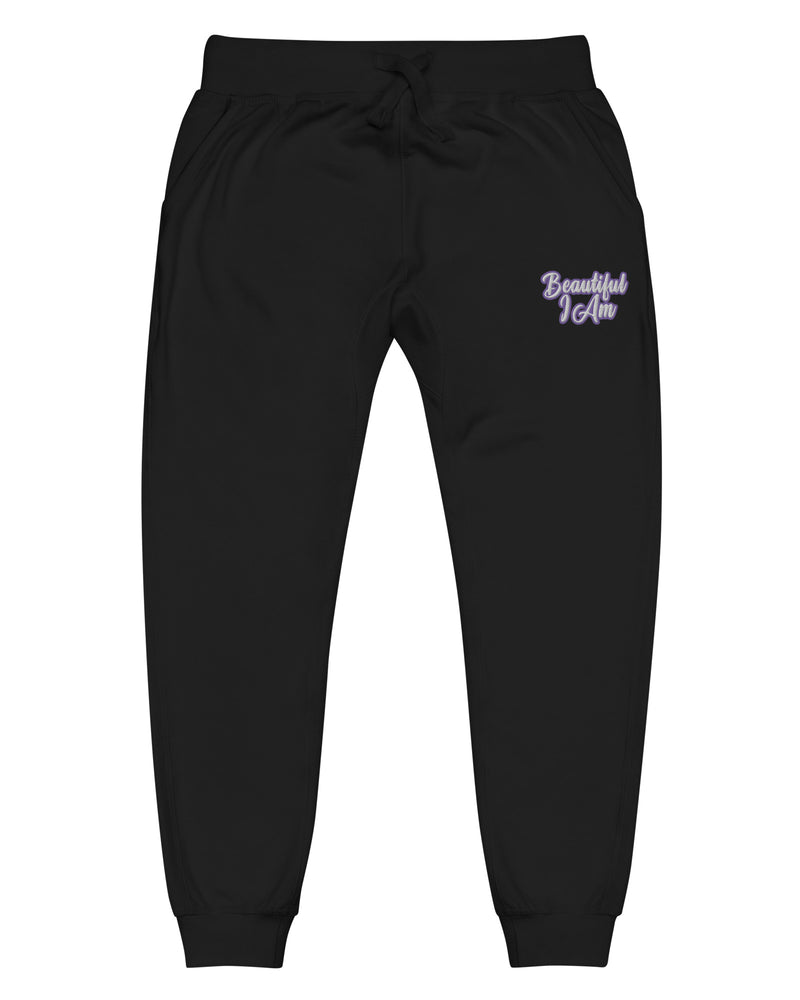 BEAUTIFUL I AM PURPLE Unisex Fleece Sweatpants Joggers