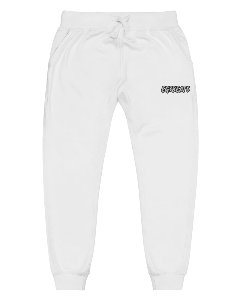 EG3BEATS WHITE Unisex Fleece Sweatpants Joggers
