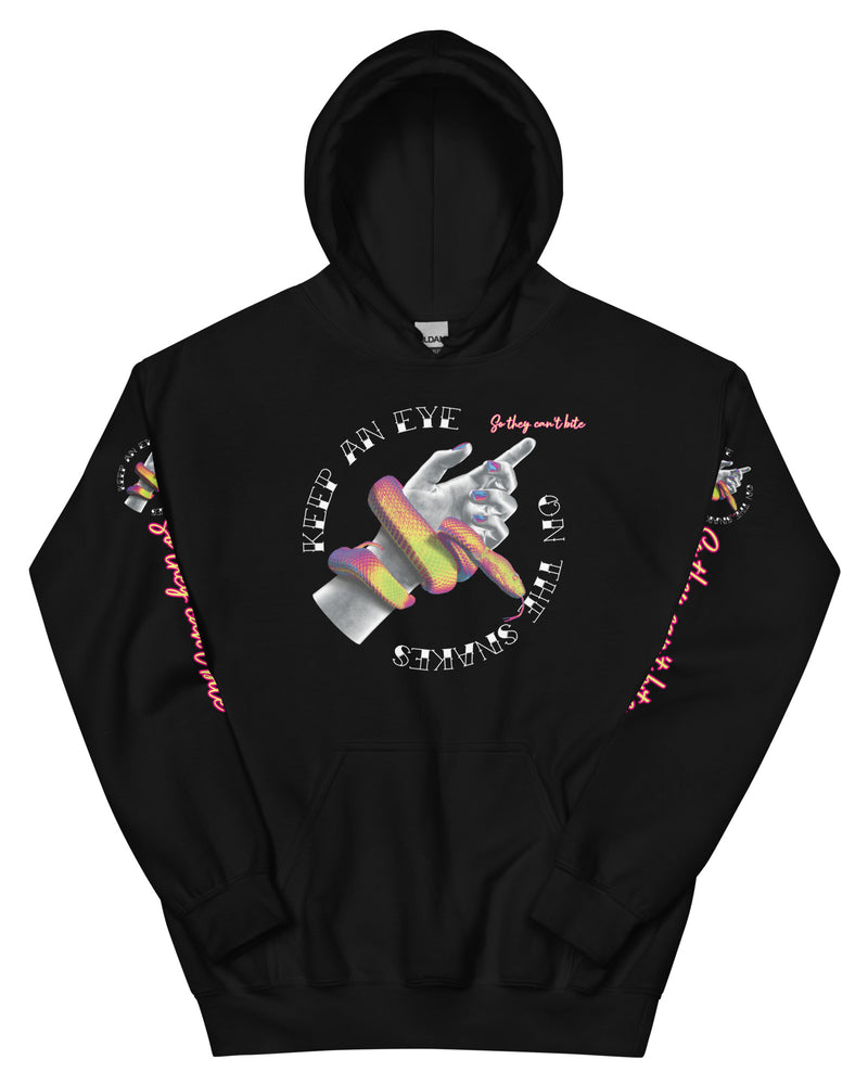 EG3BEATS KEEP AN EYE ON THE SNAKES SO THEY CAN'T BITE Unisex Hoodie