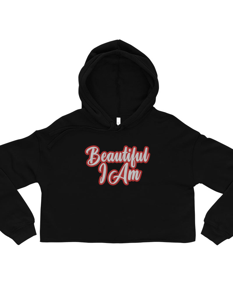 BEAUTIFUL I AM RED Crop Hoodie