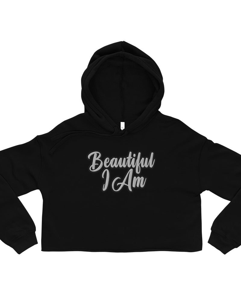 BEAUTIFUL I AM BLACK Crop Hoodie