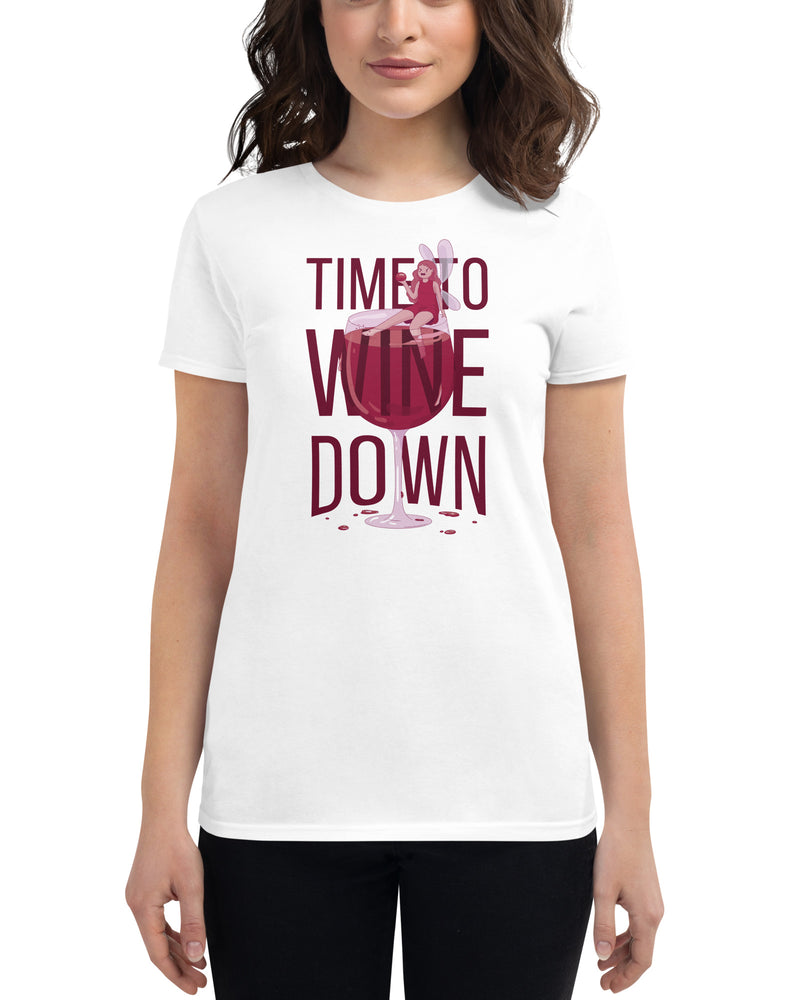 BEAUTIFUL I AM WINE DOWN Women's Short Sleeve T-Shirt