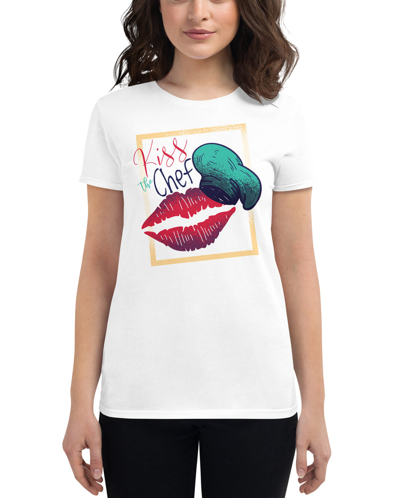 BEAUTIFUL I AM KISS THE CHEF Women's Short Sleeve T-Shirt
